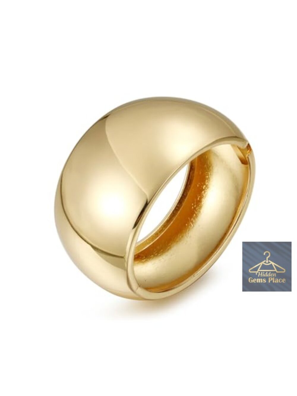 Gold Plated Chunky Cuff Bangle Bracelet Set for Women